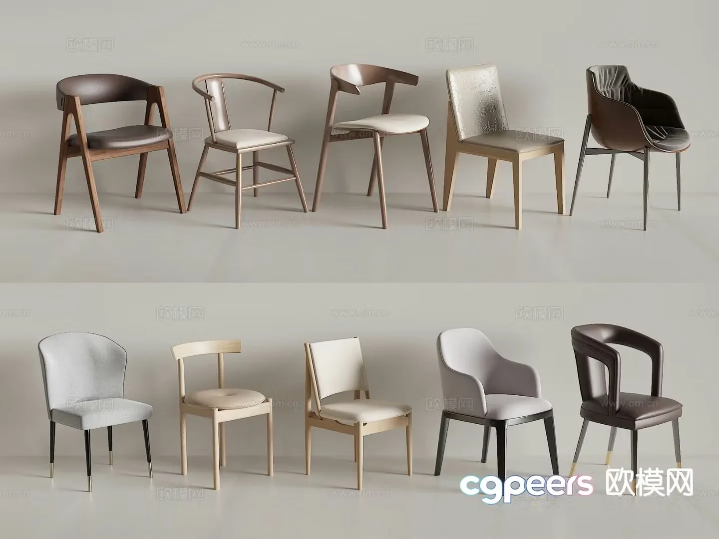 Medieval style chair dining chair 3d model