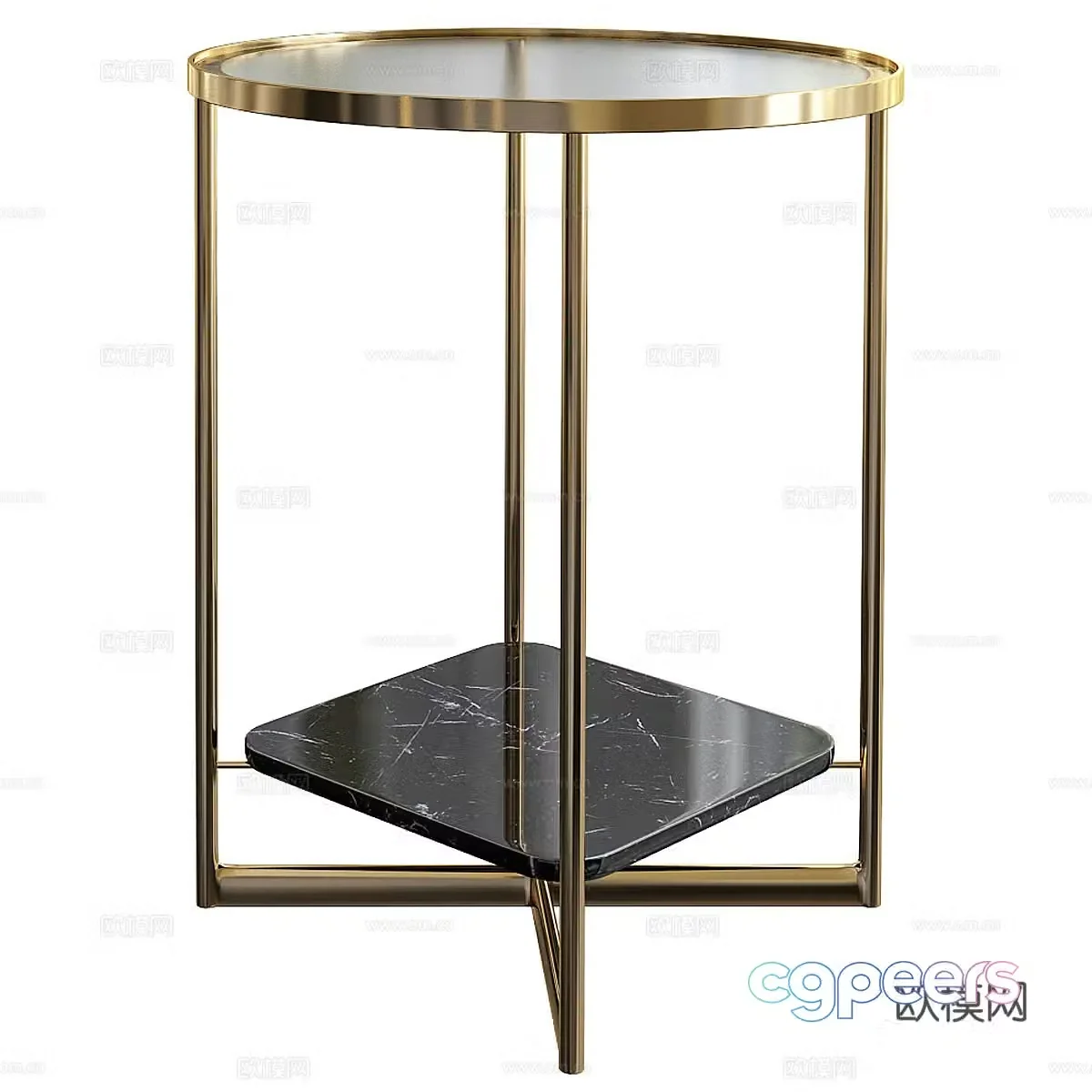 Light luxury side table minimalist side table simple side table round side table round side table bedside table sofa 3D model