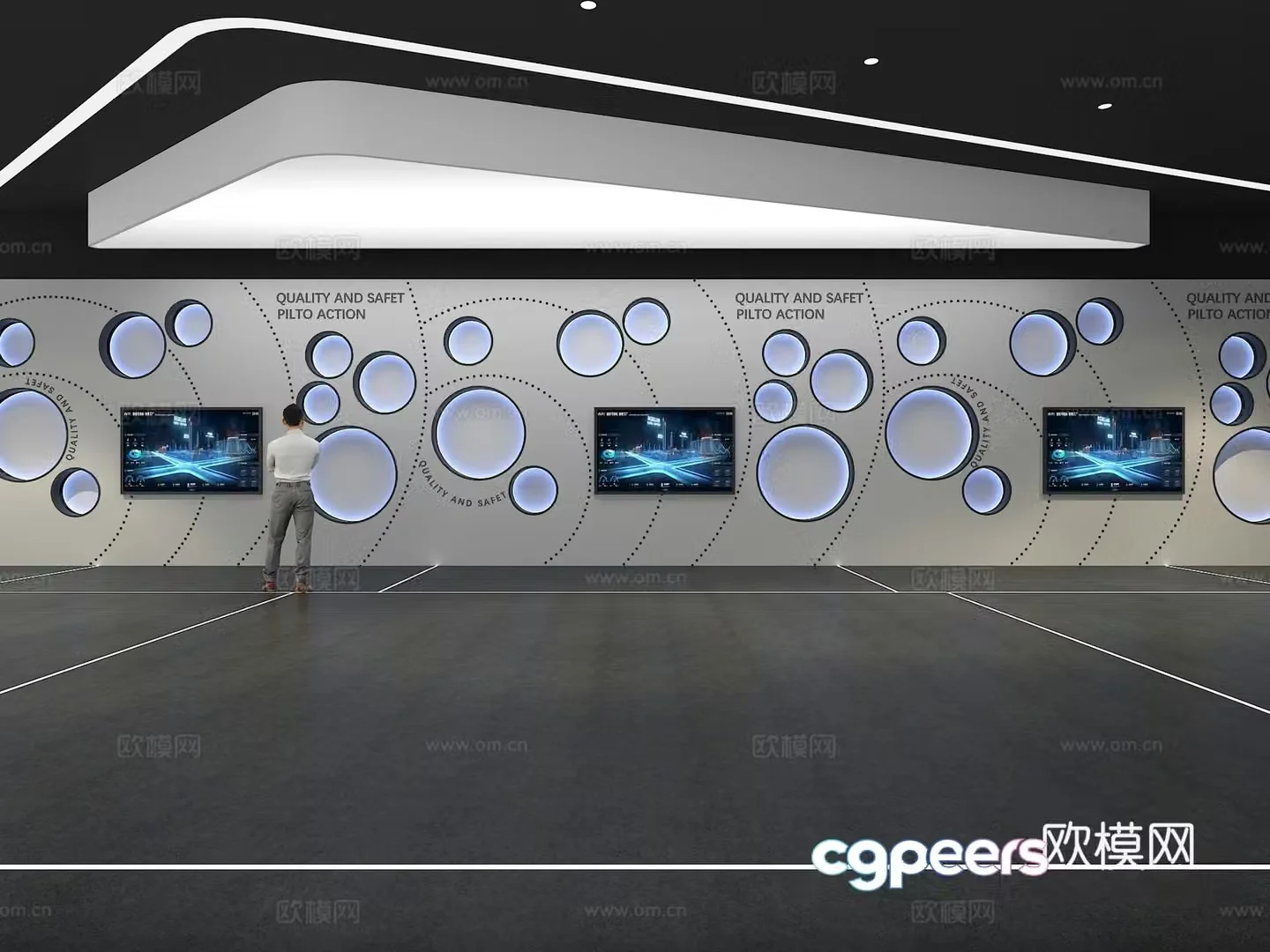 Cultural wall Corporate culture wall Display wall Theme wall Exhibition hall Campus culture Corridor 3D model