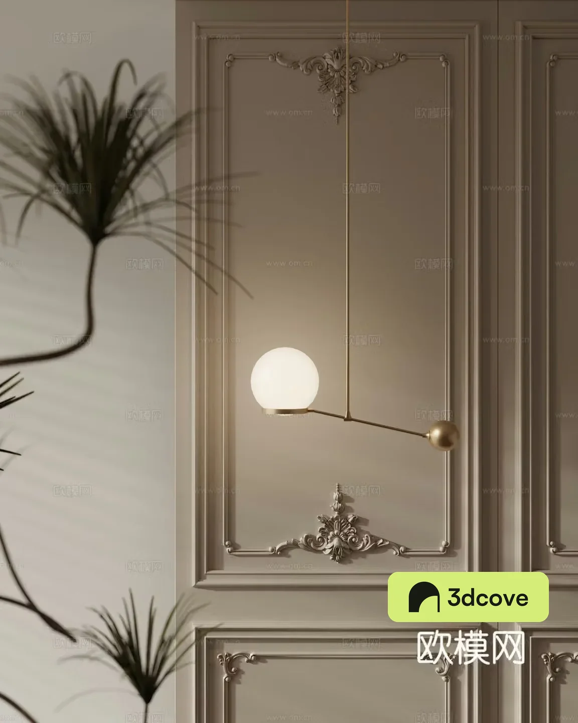 Light luxury bedside chandelier