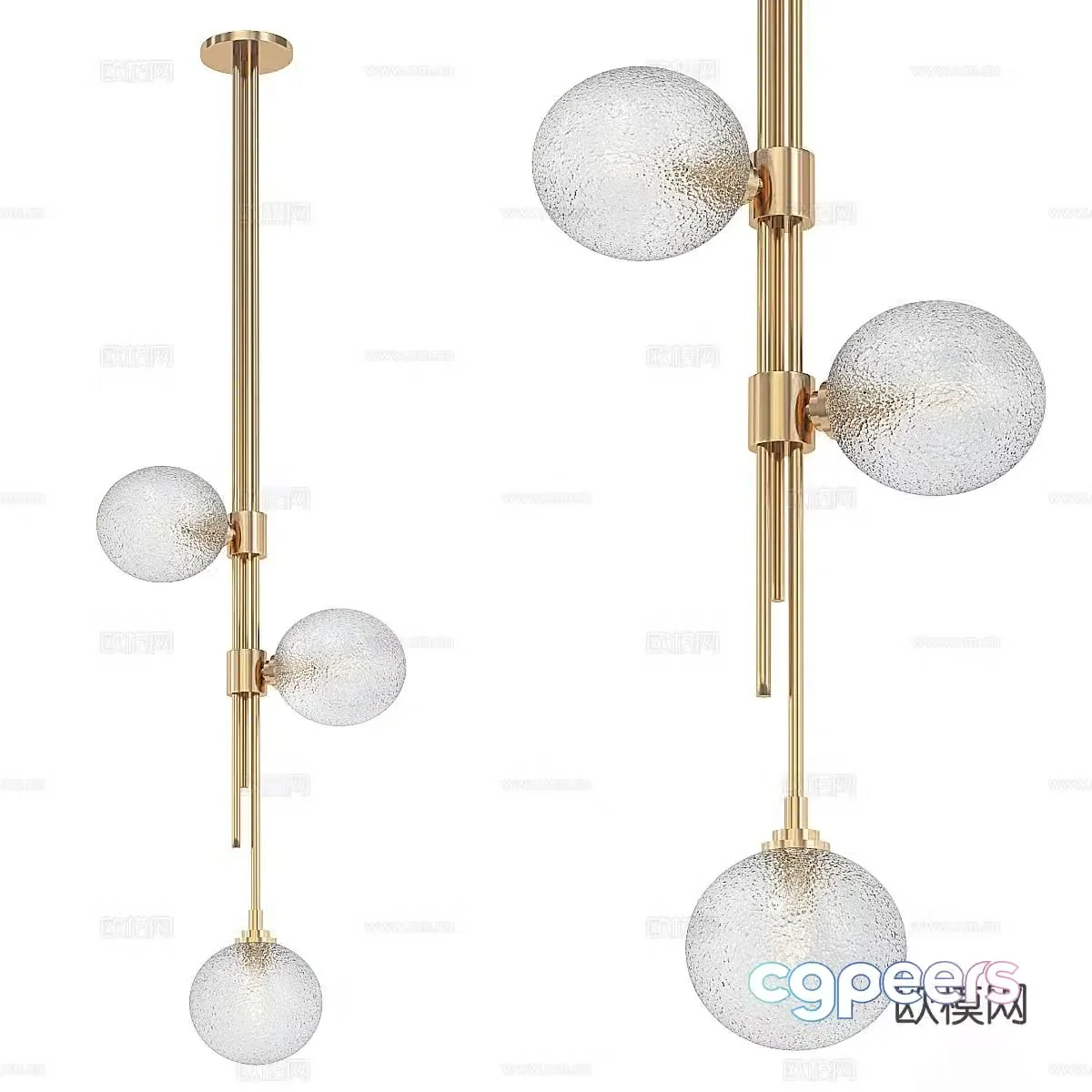 Light luxury wall lamp spherical wall lamp 3D model