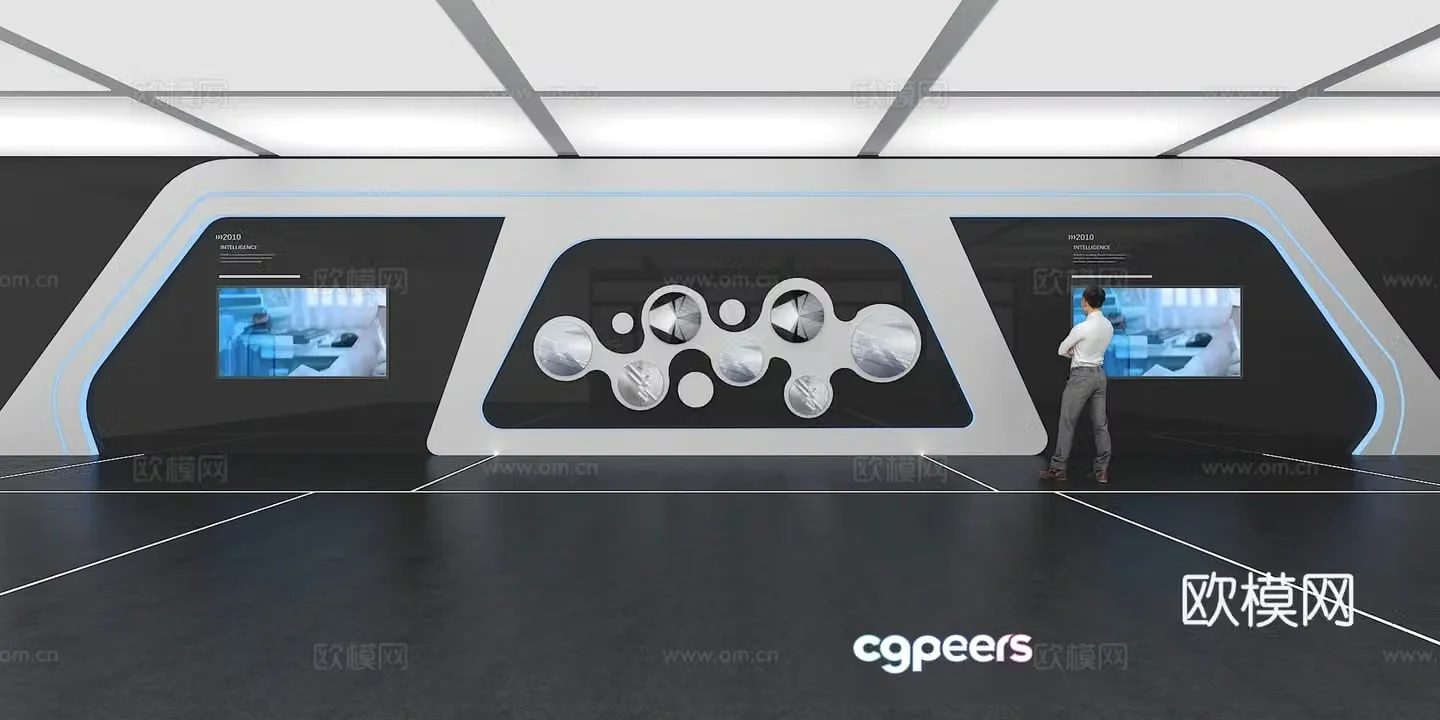 Cultural wall Corporate culture wall Display wall Classroom Exhibition hall Campus culture Corridor 3D model