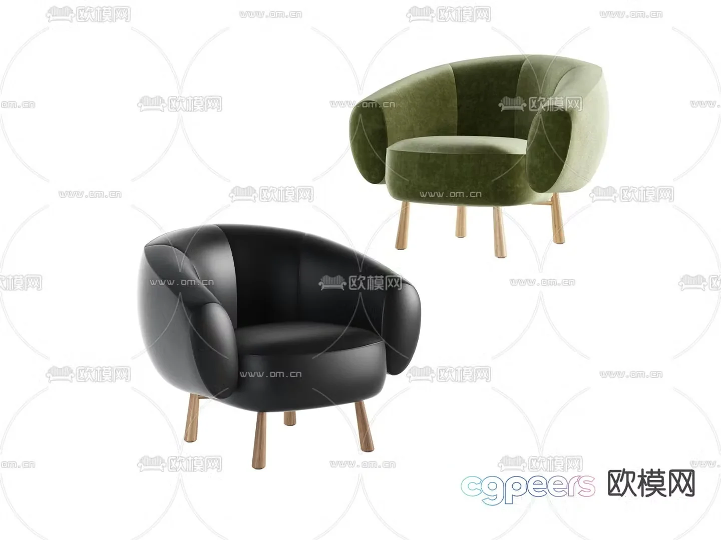 Modern casual chair sofa chair 3d model