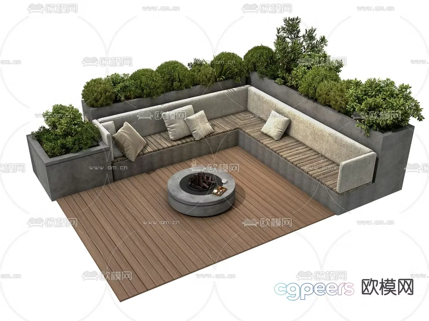Outdoor sofa patio sofa 3d model