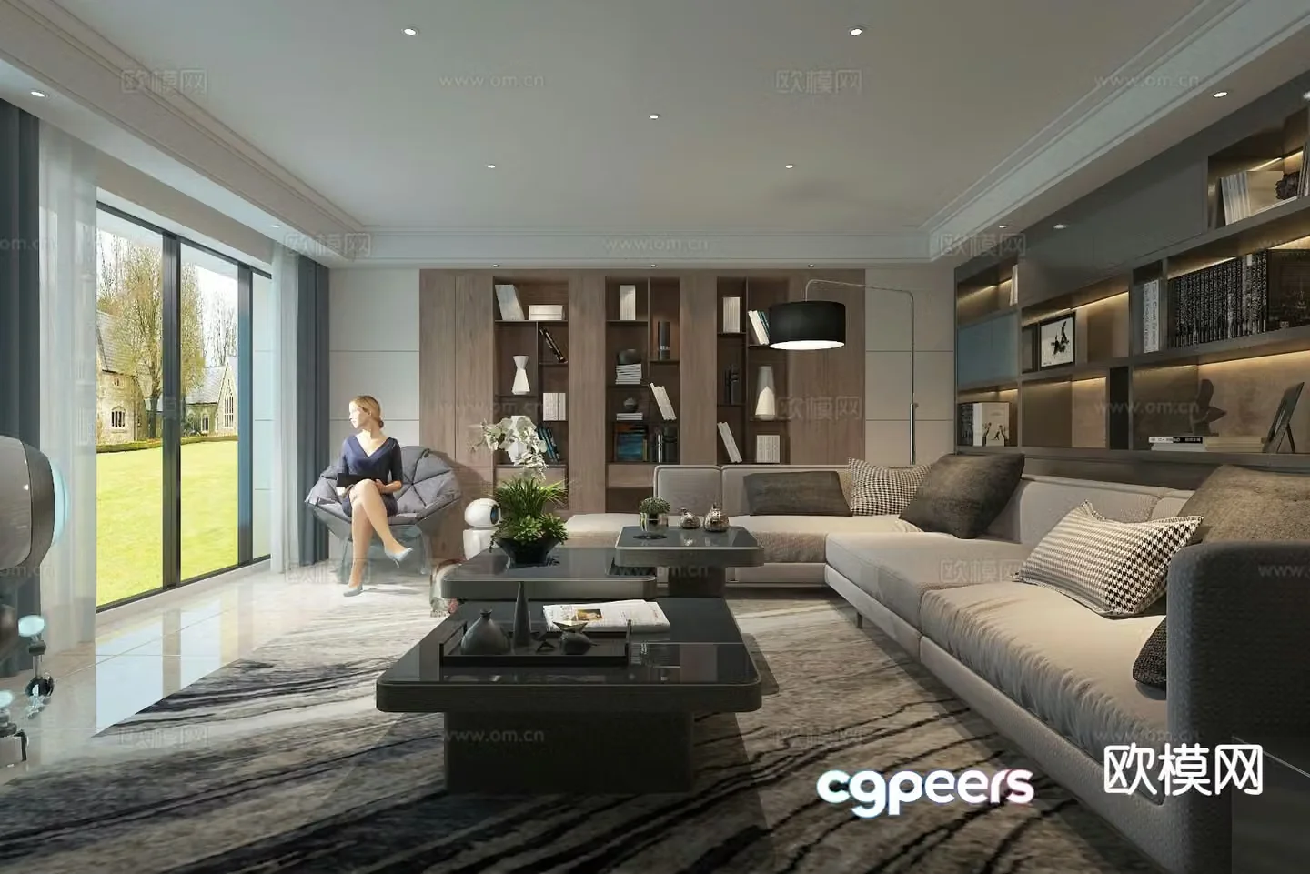 Modern living room 3d model