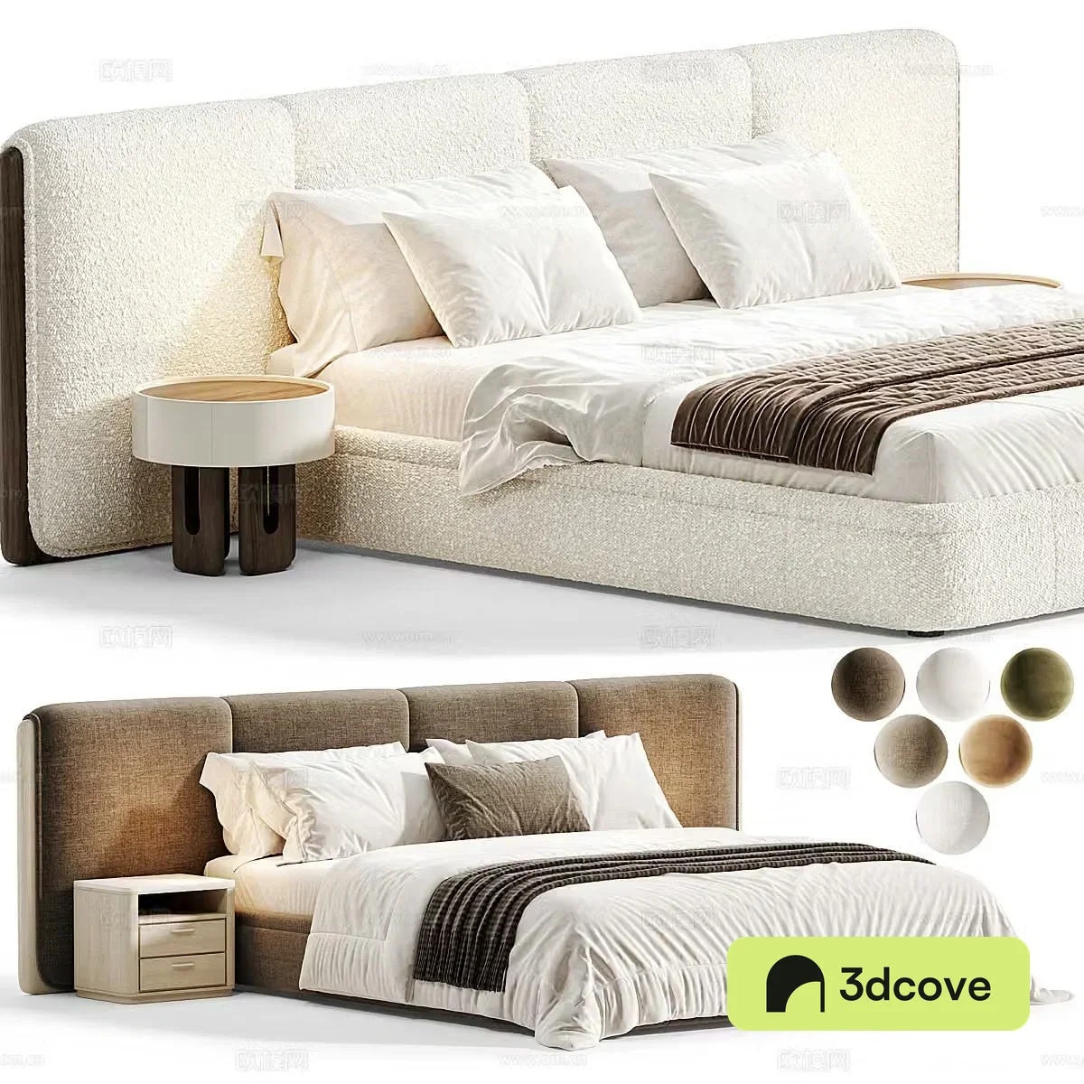 Modern Italian light luxury GIPPO Bed