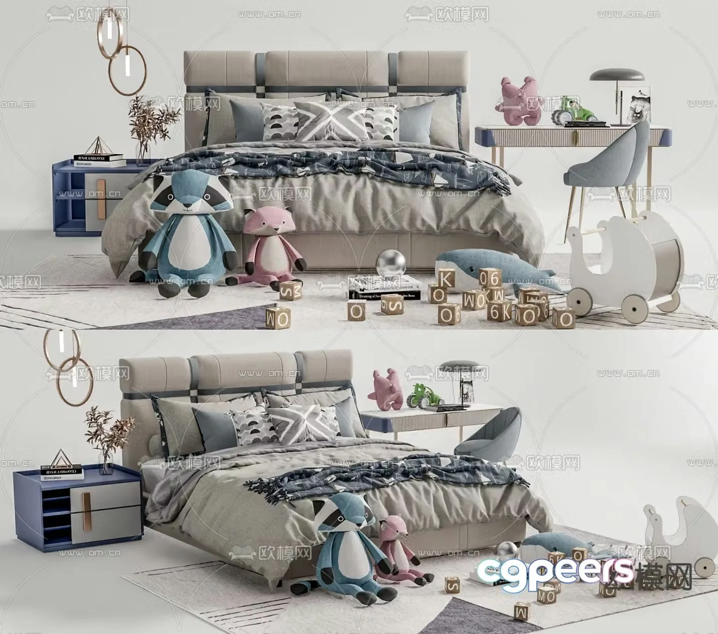 Modern children’s bed child’s bed 3d model