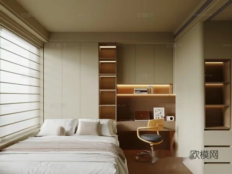 Cozy Bedroom 3D Model – 12686 – VRAY Render