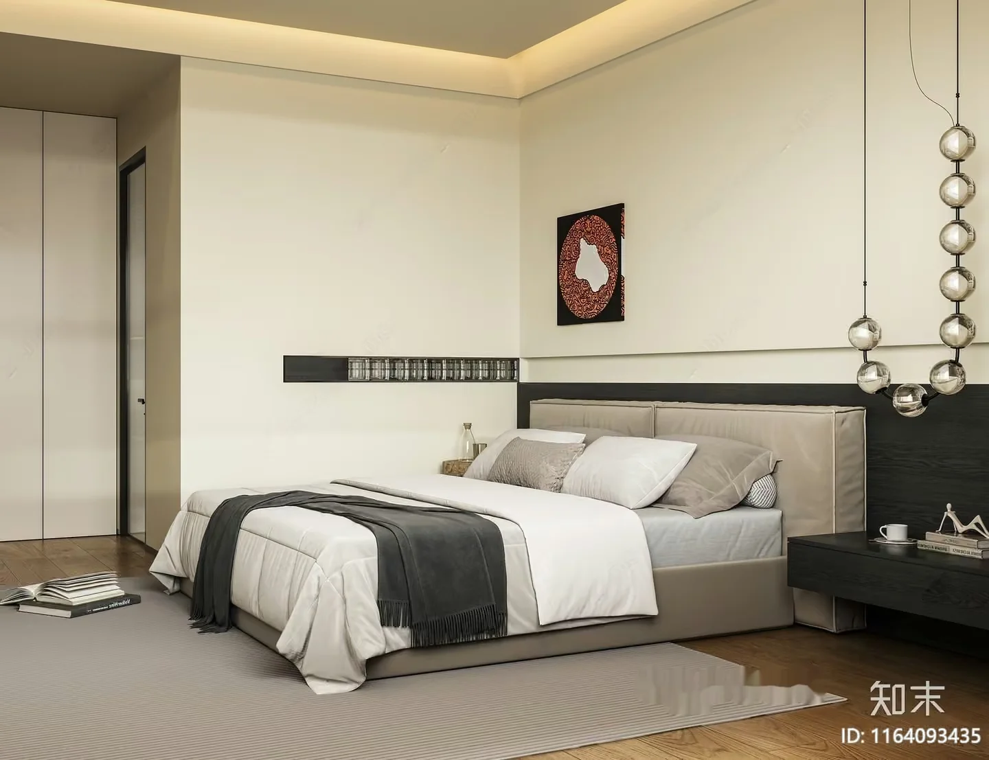 Modern Minimalist Bedroom 3D Model – 11663 – CORONA Render