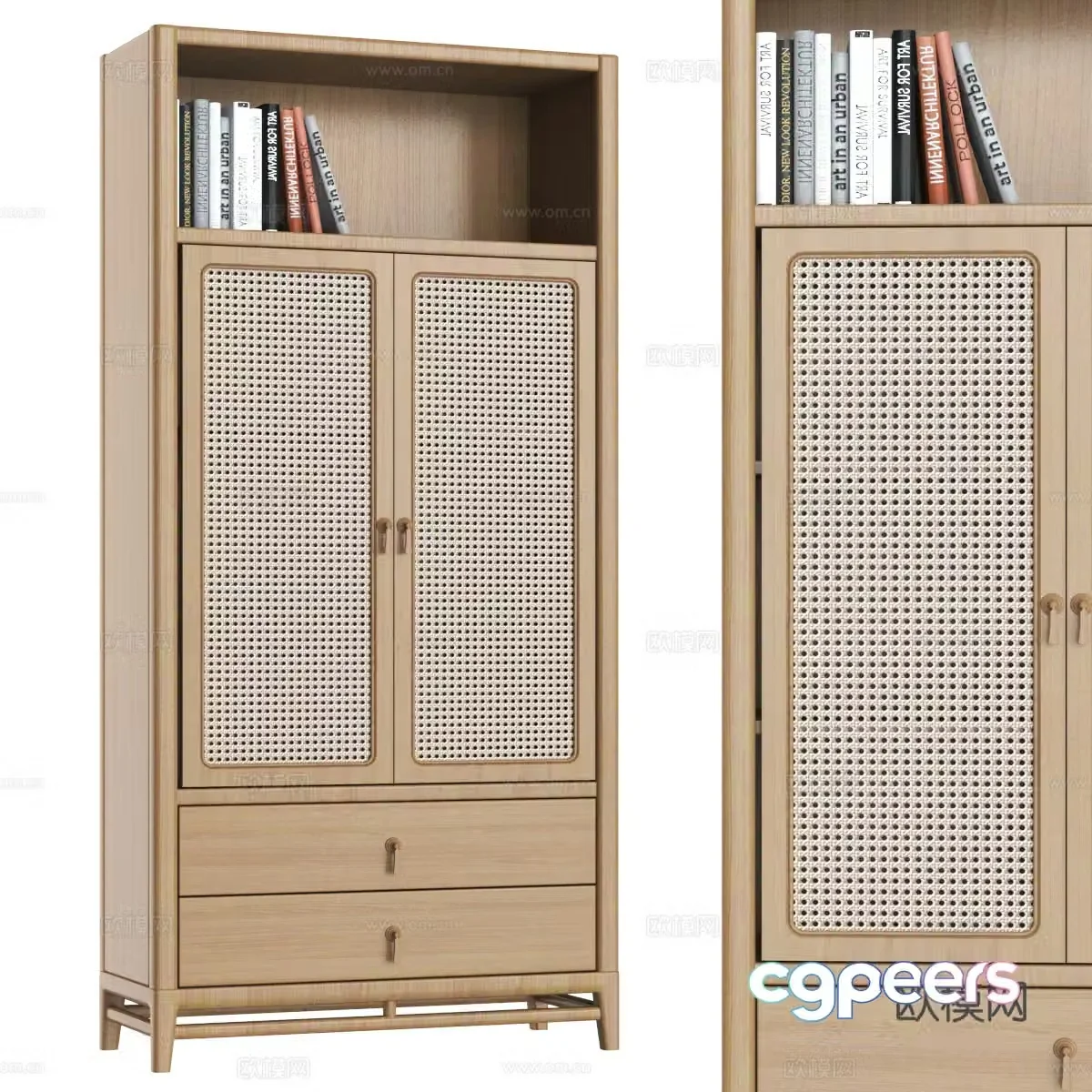 New Chinese side cabinet decorative cabinet end view cabinet 3D model