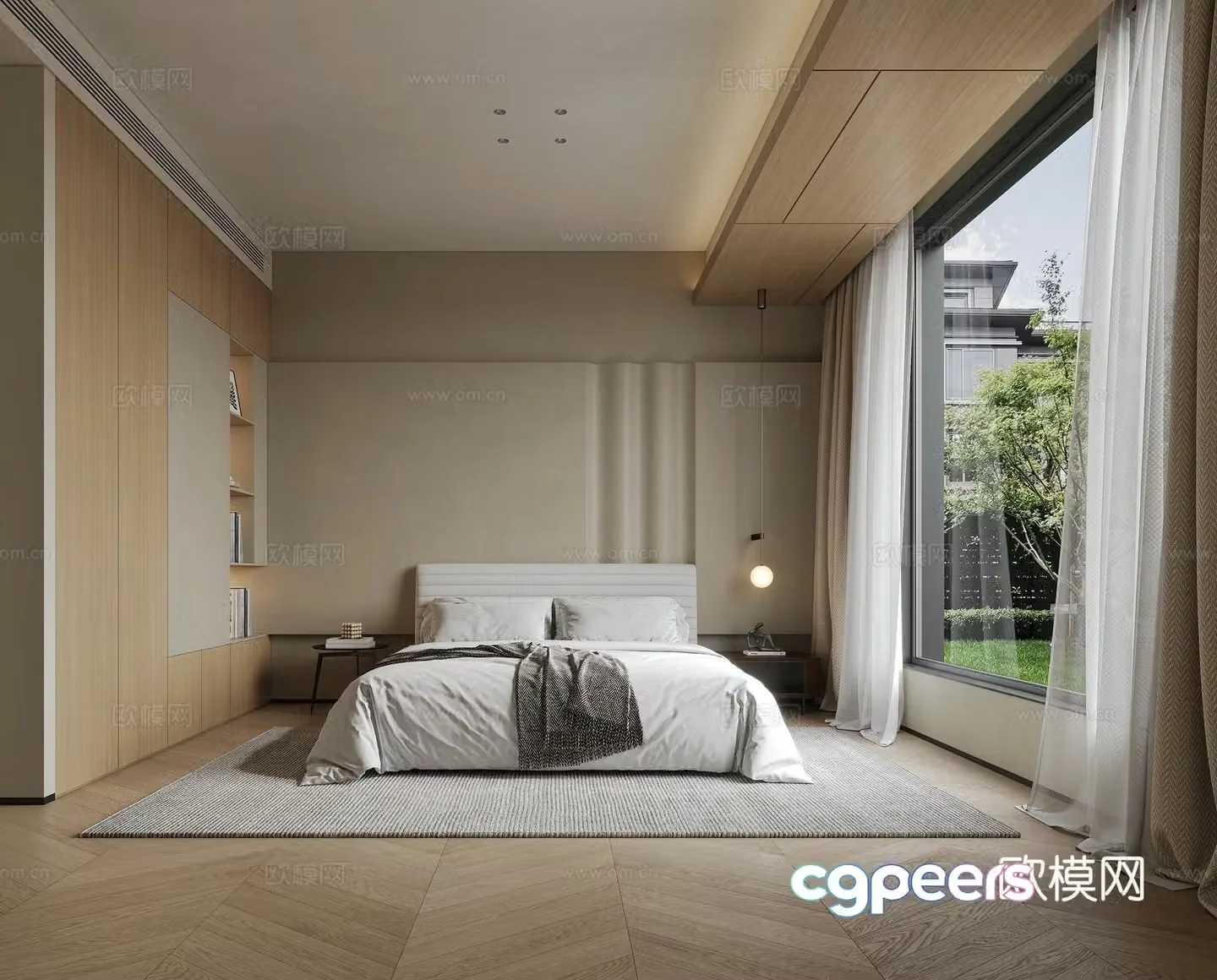 Modern bedroom master bedroom 3d model