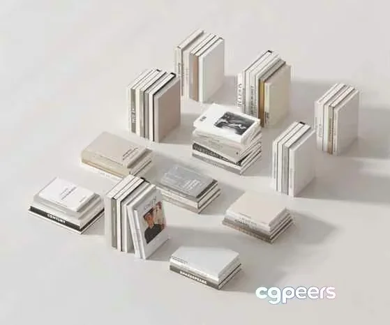 Stacks Of White Business Cards 3D Model – 9164 – VRAY Render