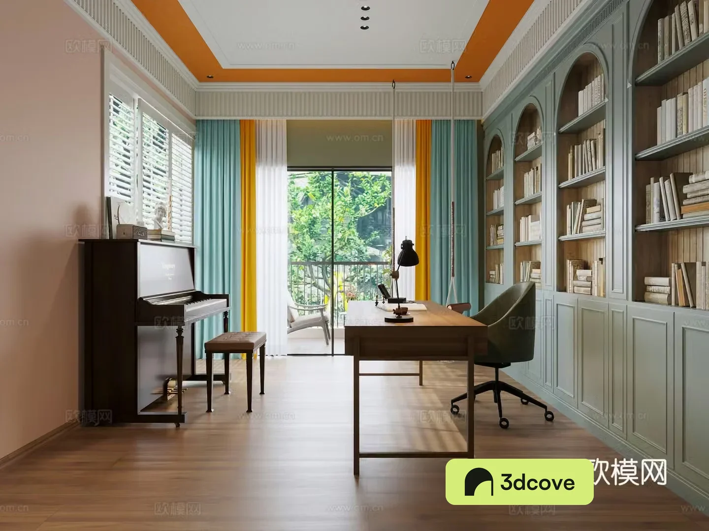 French Dopamine Study Retro Writing Desk French Cream Style Study