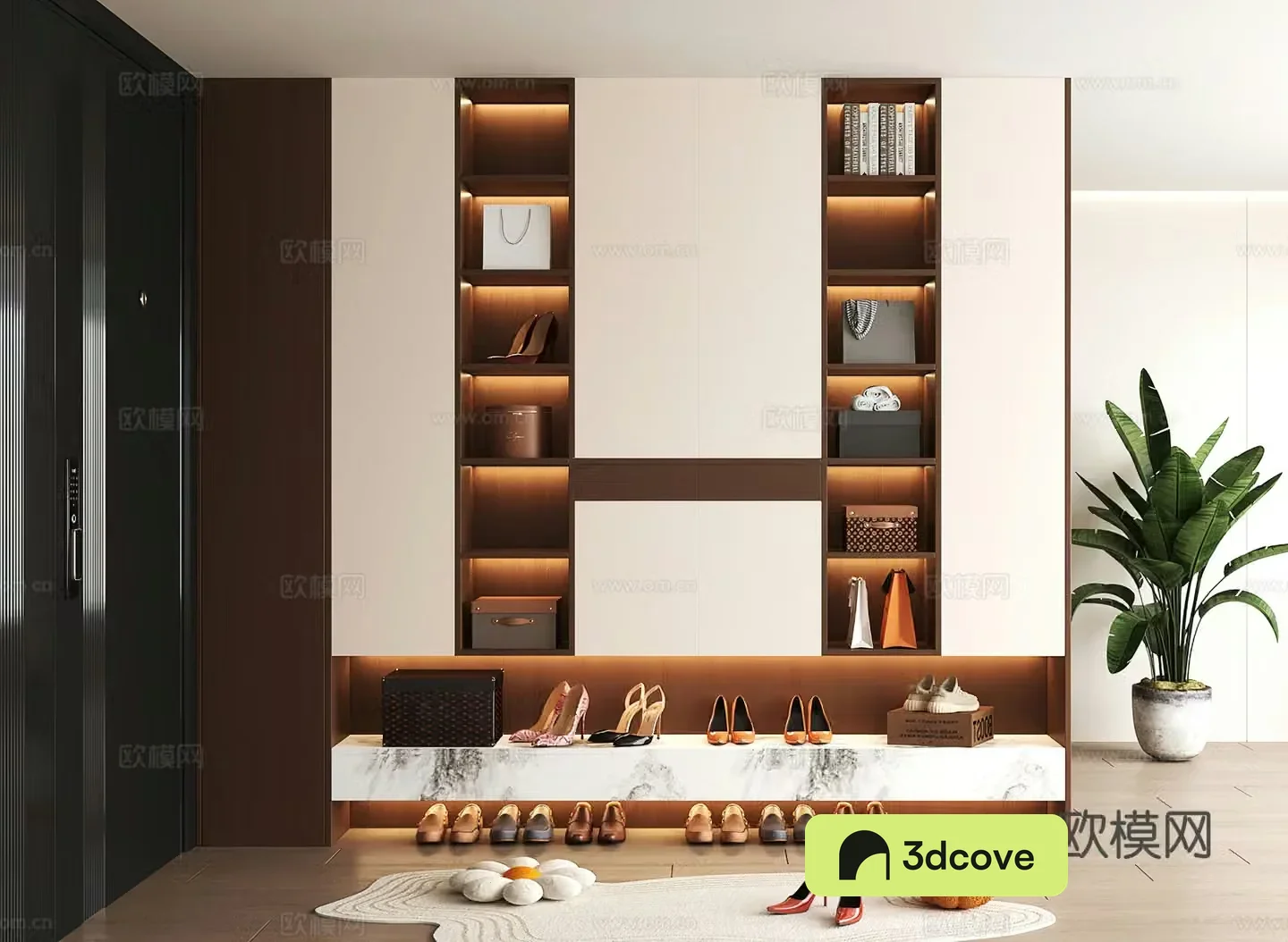 Shoe cabinet design shoe cabinet partition shoe cabinet porch shoe cabinet rendering