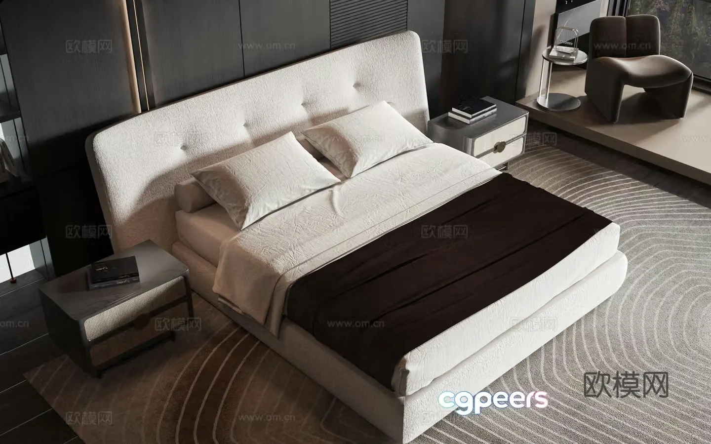 Modern style product bed 3d model