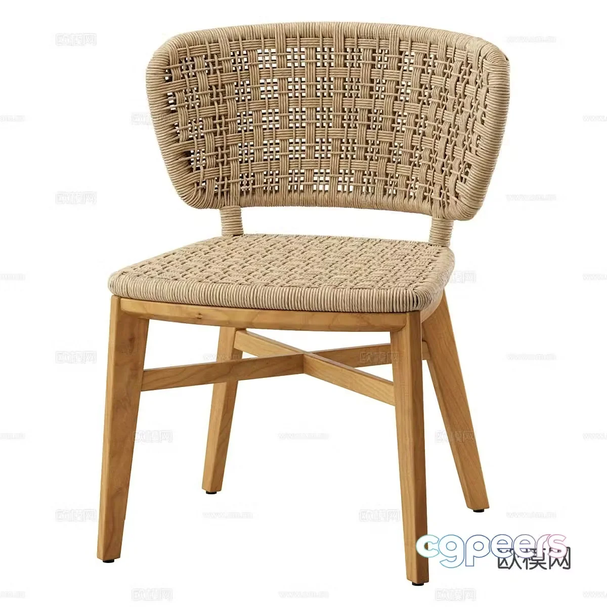 Nordic simple single chair chair simple chair casual chair stool 3d model