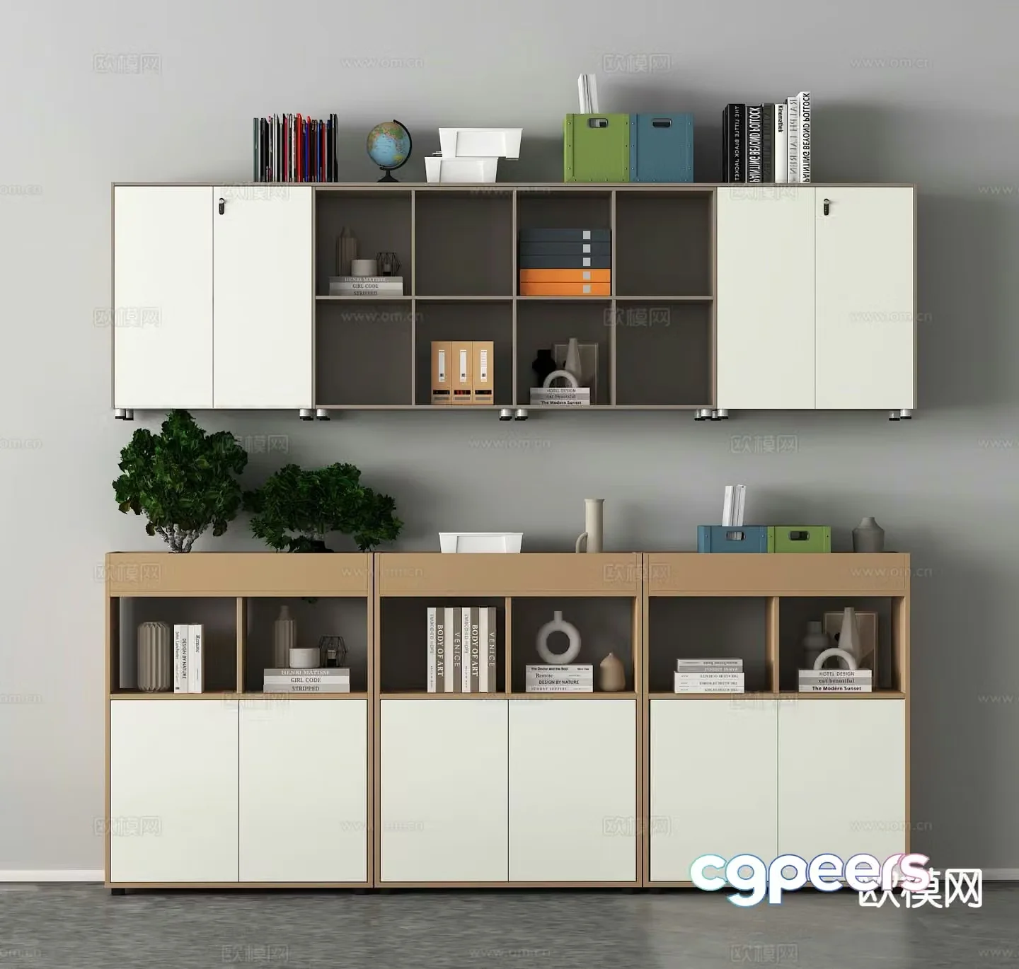 Office supplies file cabinet file cabinet 3d model
