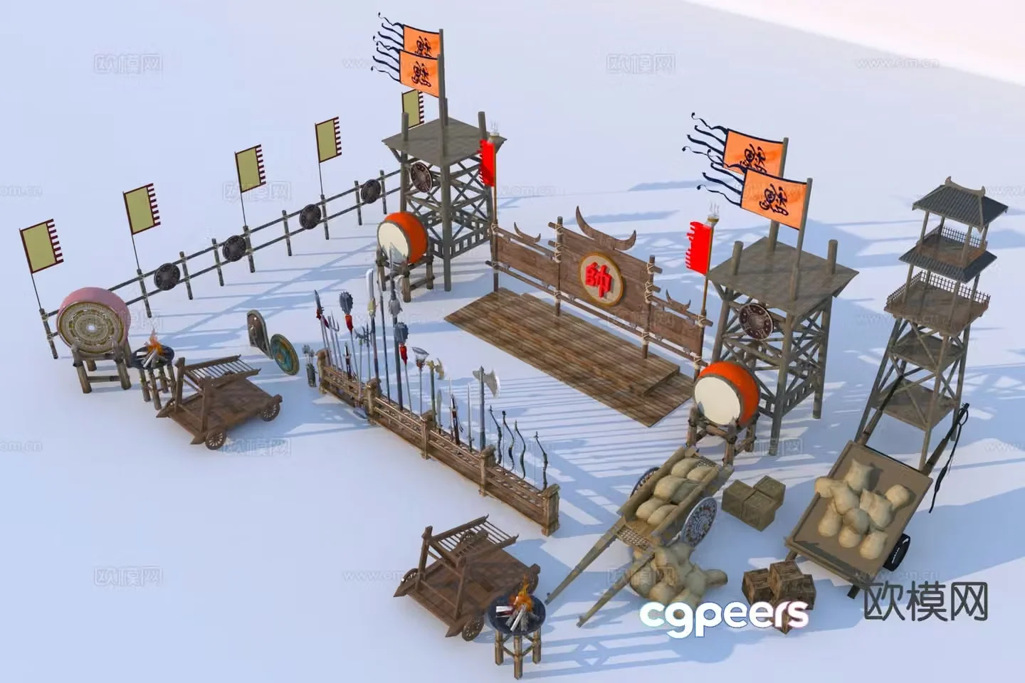 Chinese military sketch 3D model