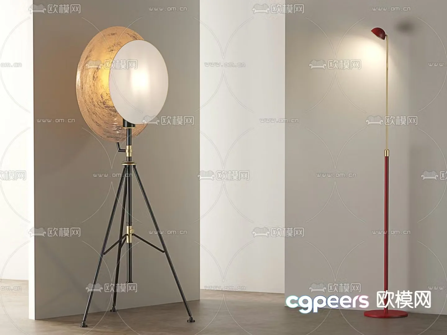 Fashion floor lamp 3d model