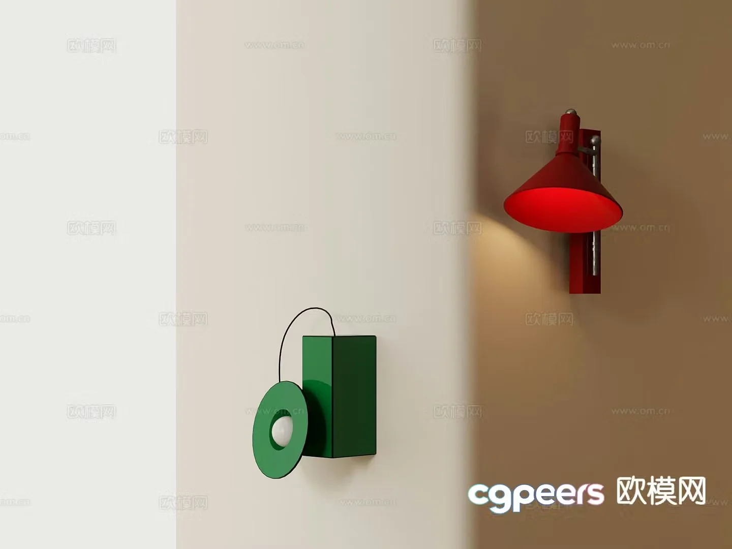 Simple wall lamp creative wall lamp 3d model
