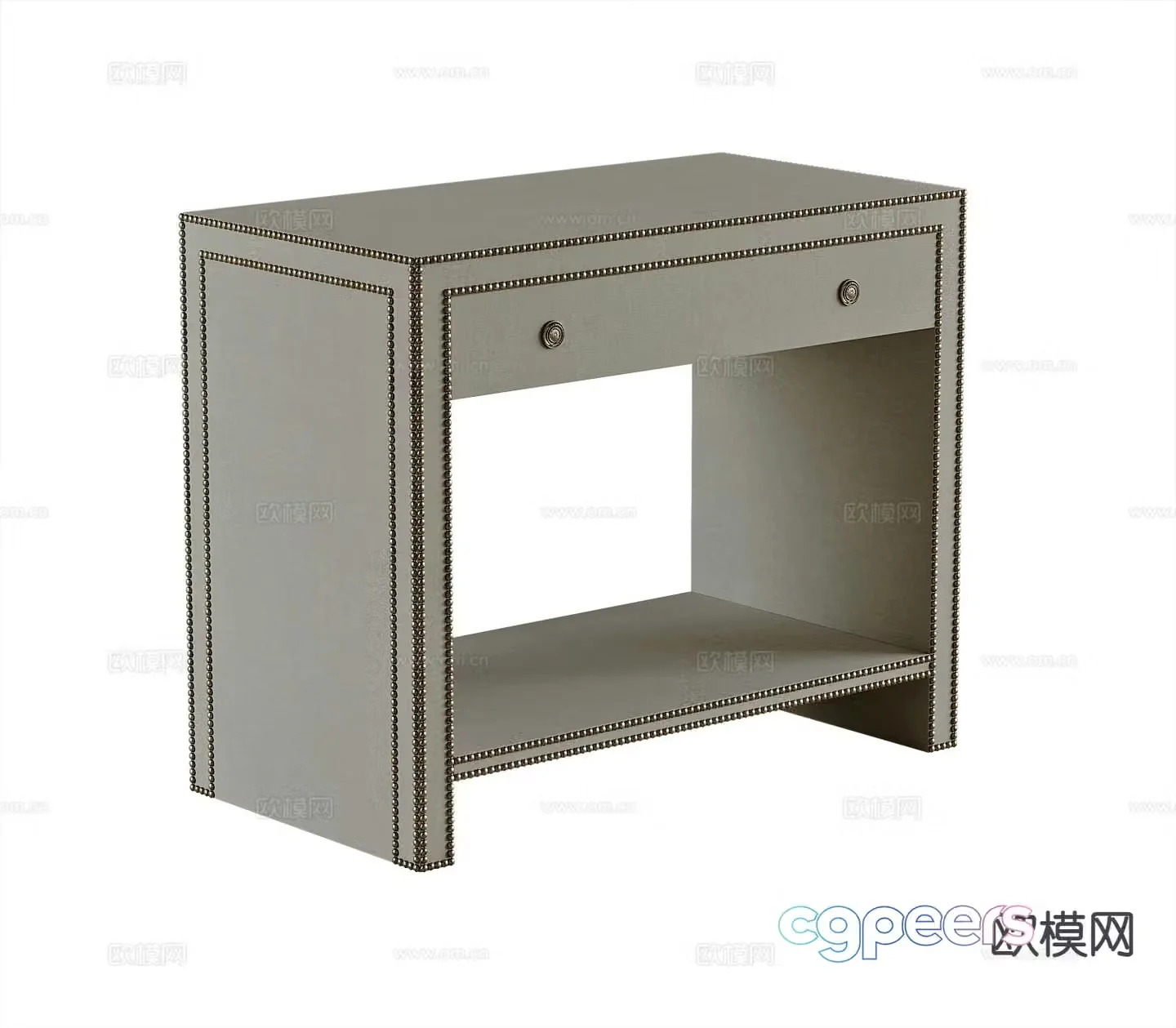American bedside table 3d model