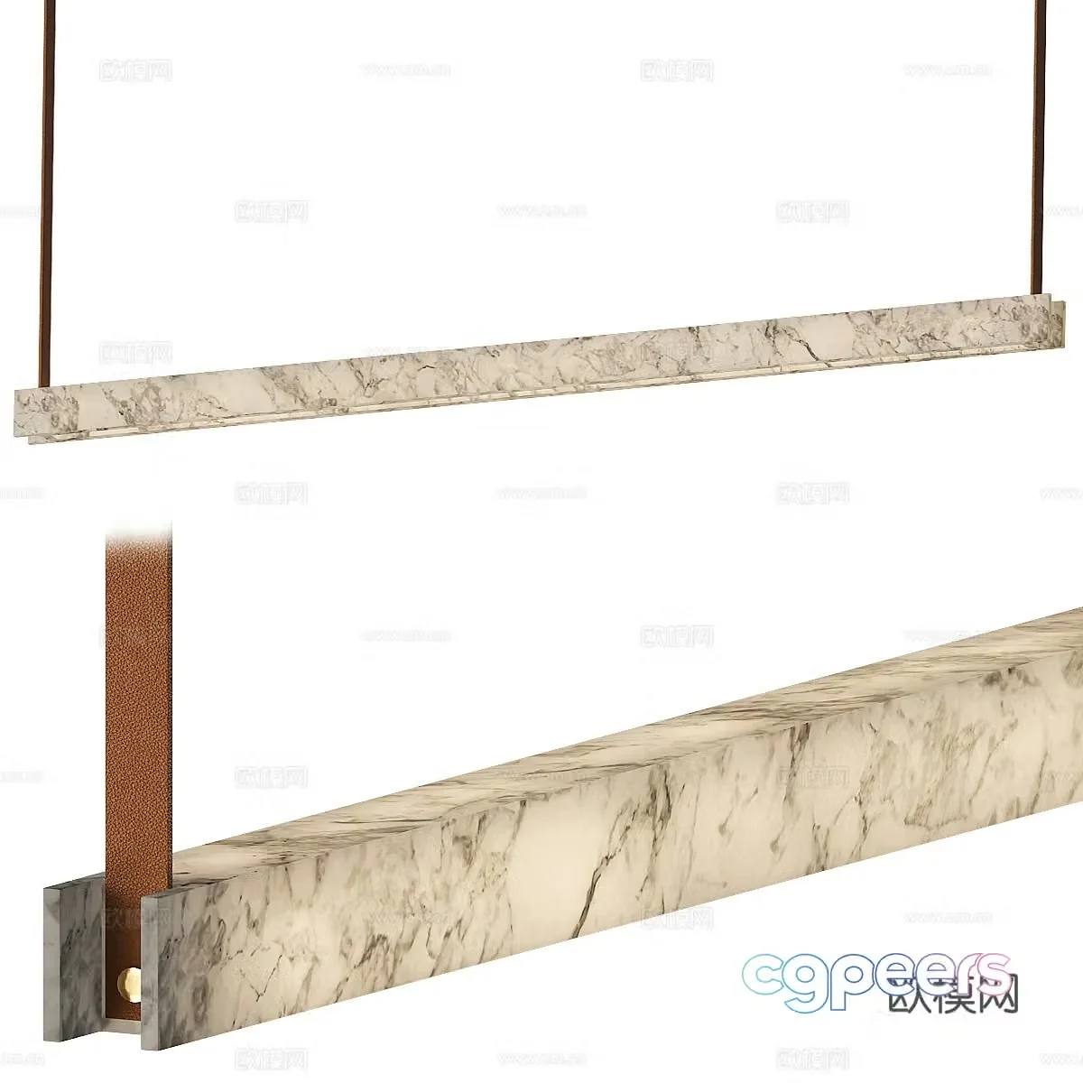 Modern Italian minimalist decorative chandelier 3d model