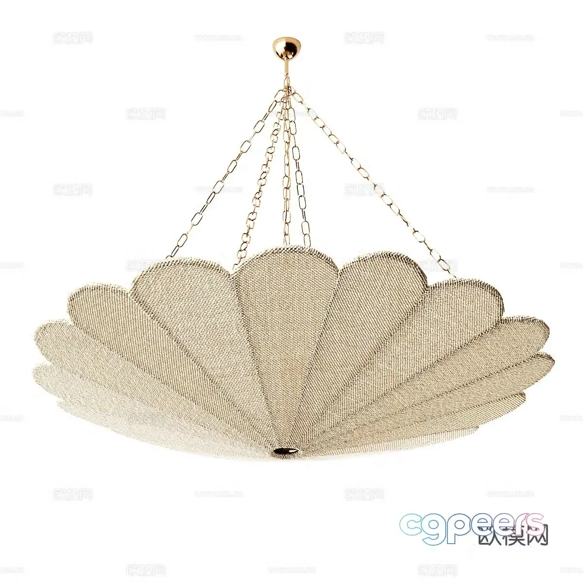 Wabi-sabi flower chandelier 3d model