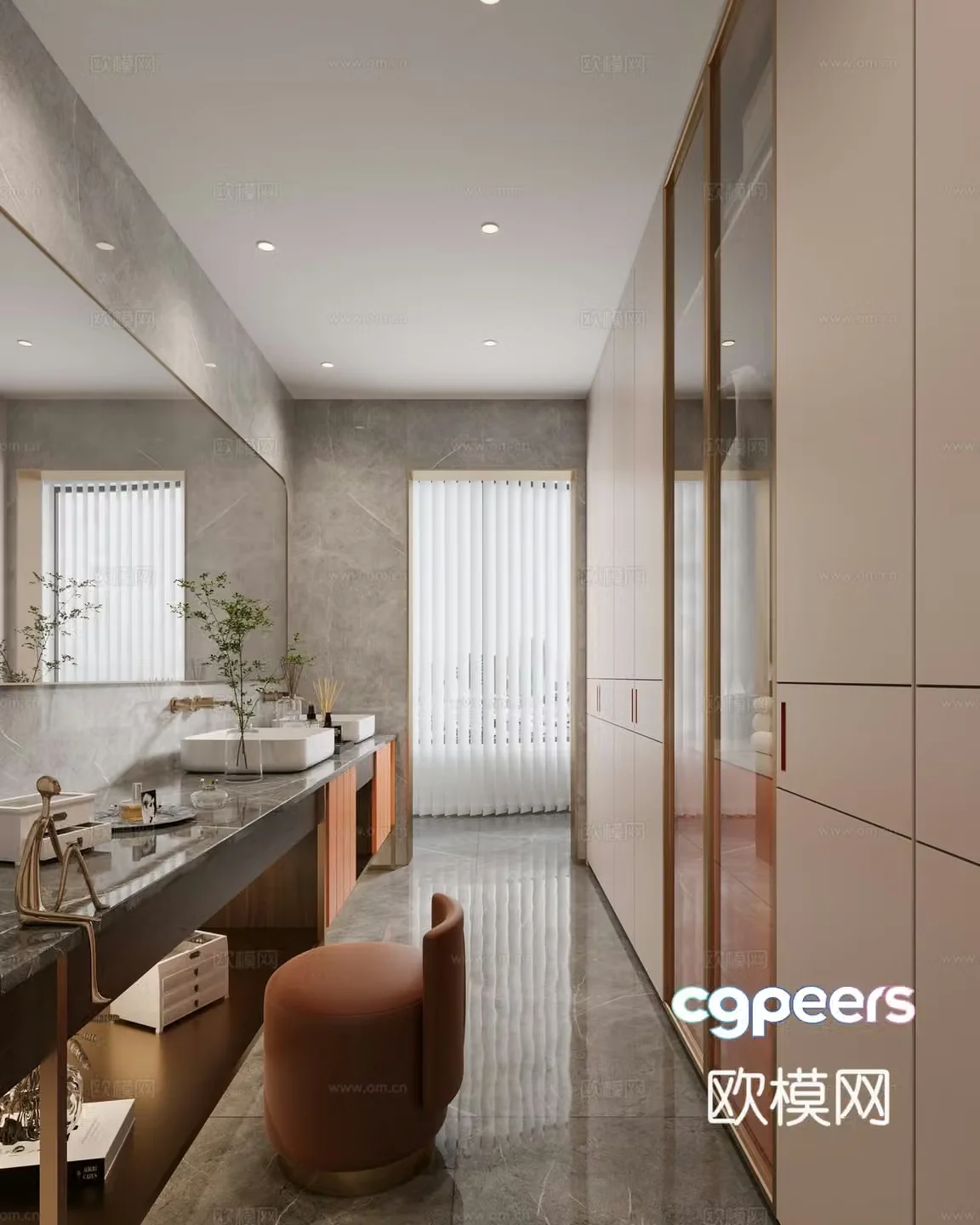 Modern cloakroom 3d model