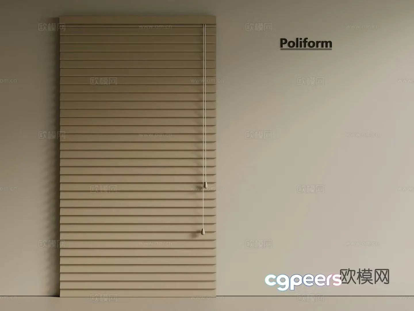Italian light luxury venetian blind 3d model