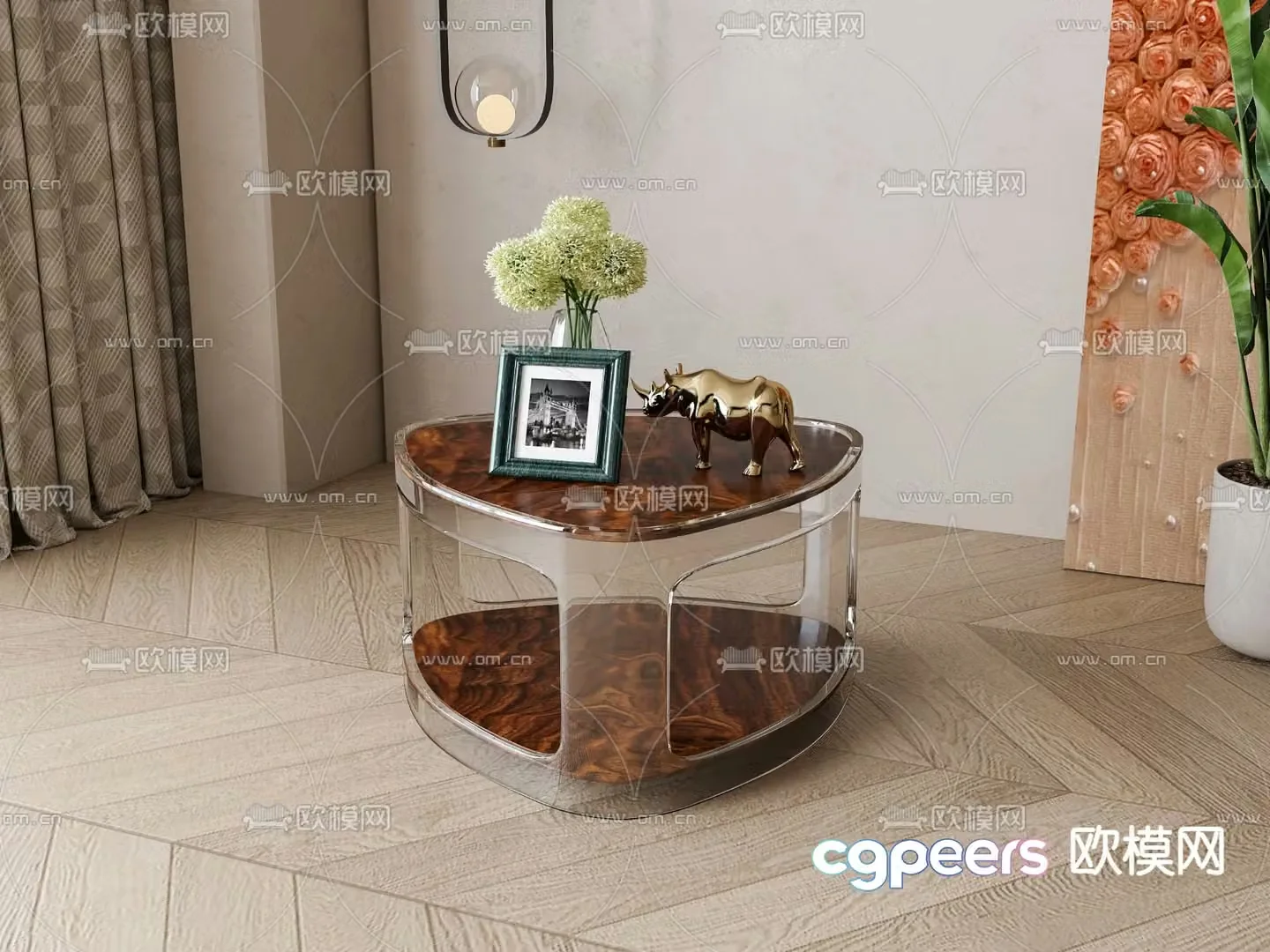 Modern coffee table table corner table 3D model