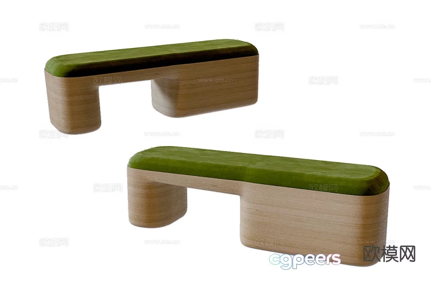 Nordic stool sofa stool low stool 3d model
