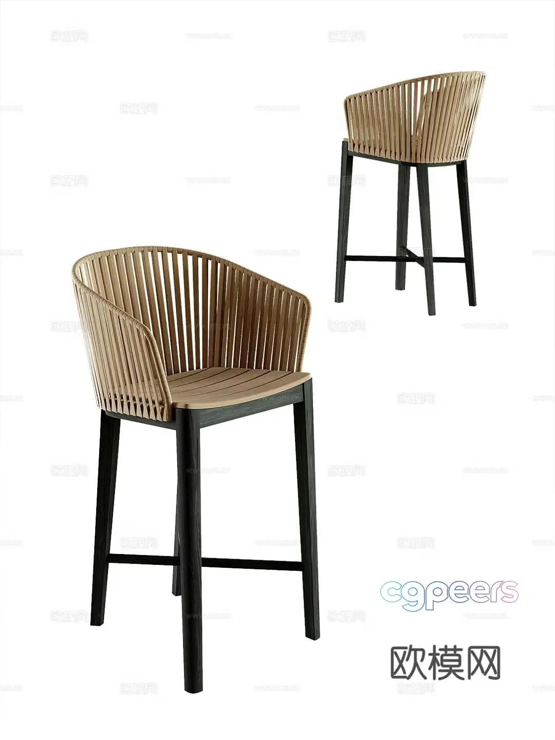 Modern bar chair 3d model