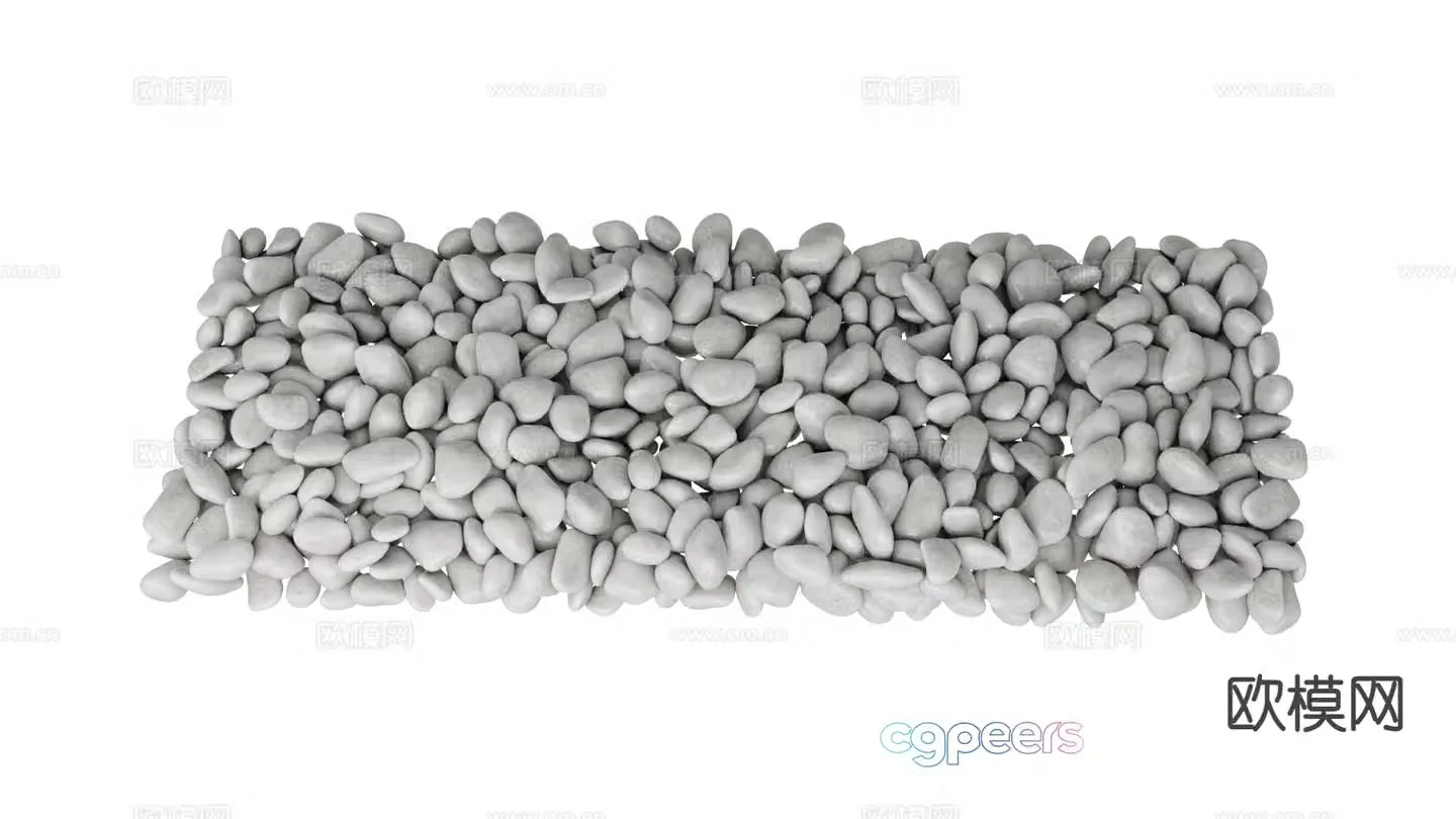 Pebbles Landscape Stone Gravel Beach Stone 3d model