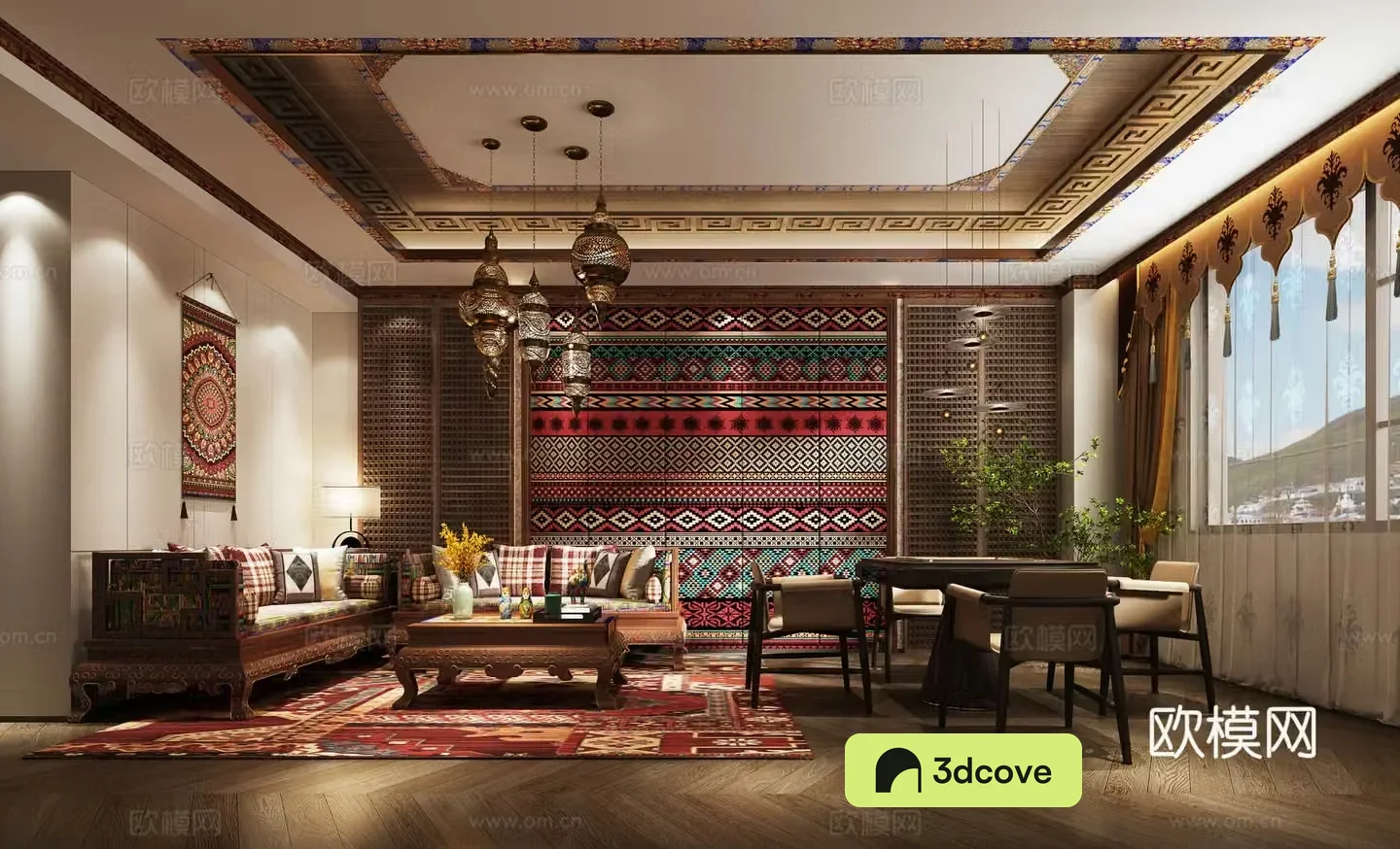 Tibetan chess and card room