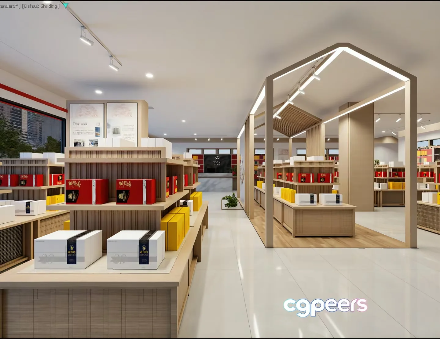 Modern Retail Display 3D Model – 7594 – VRAY Render