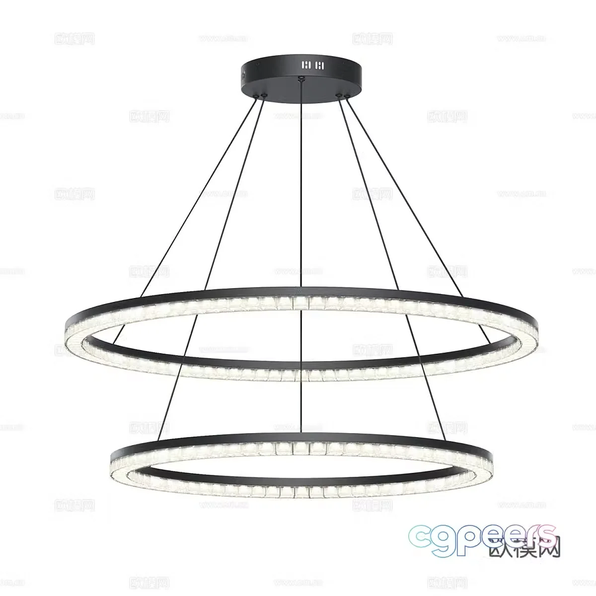 Modern simple chandelier ring chandelier living room chandelier 3d model