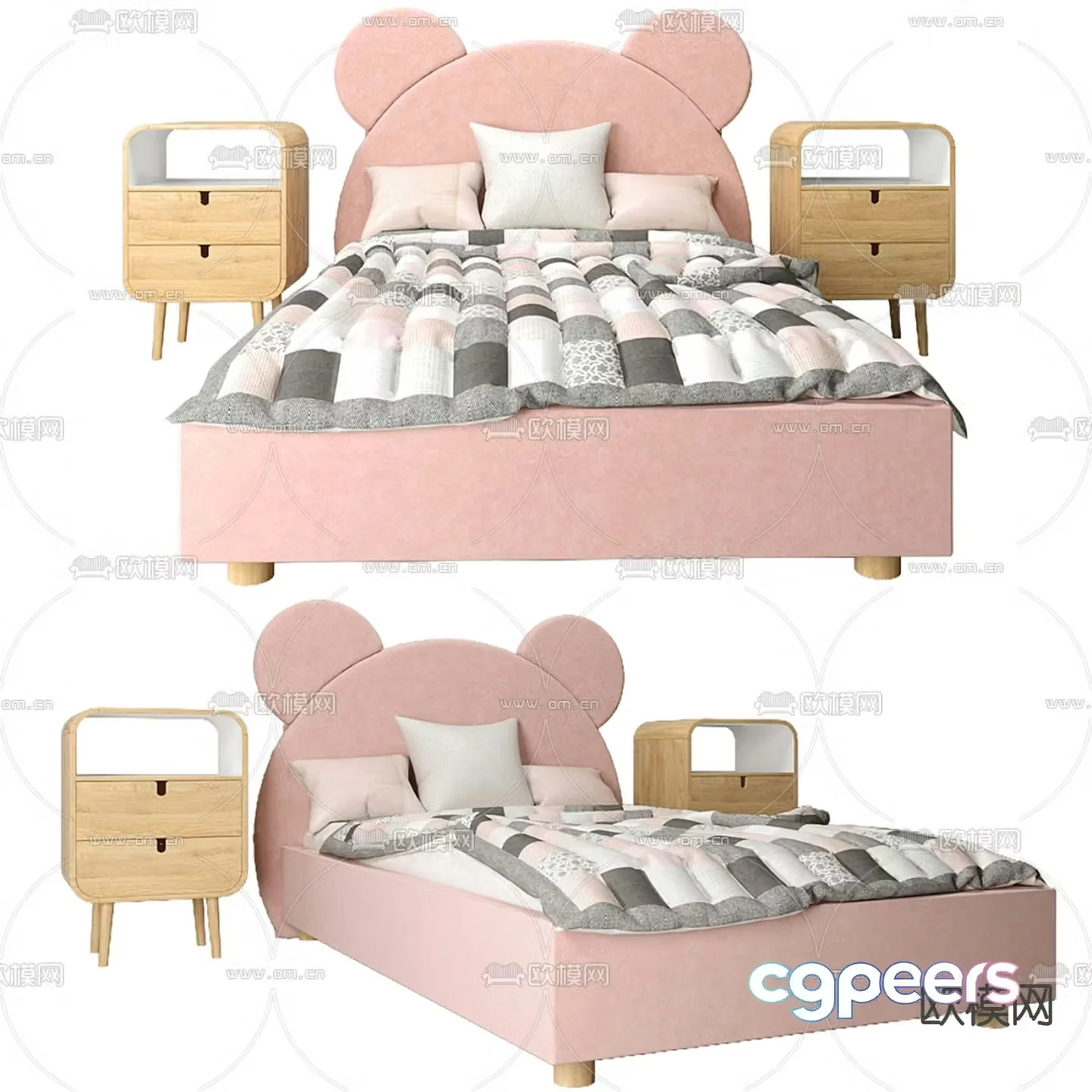 children’s bed girl’s bed kid’s bed 3d model