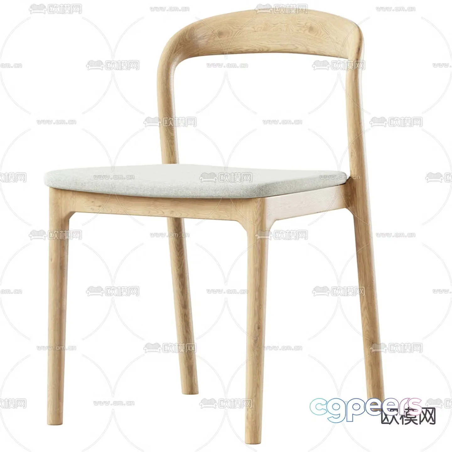 Nordic chair dining chair 3d model