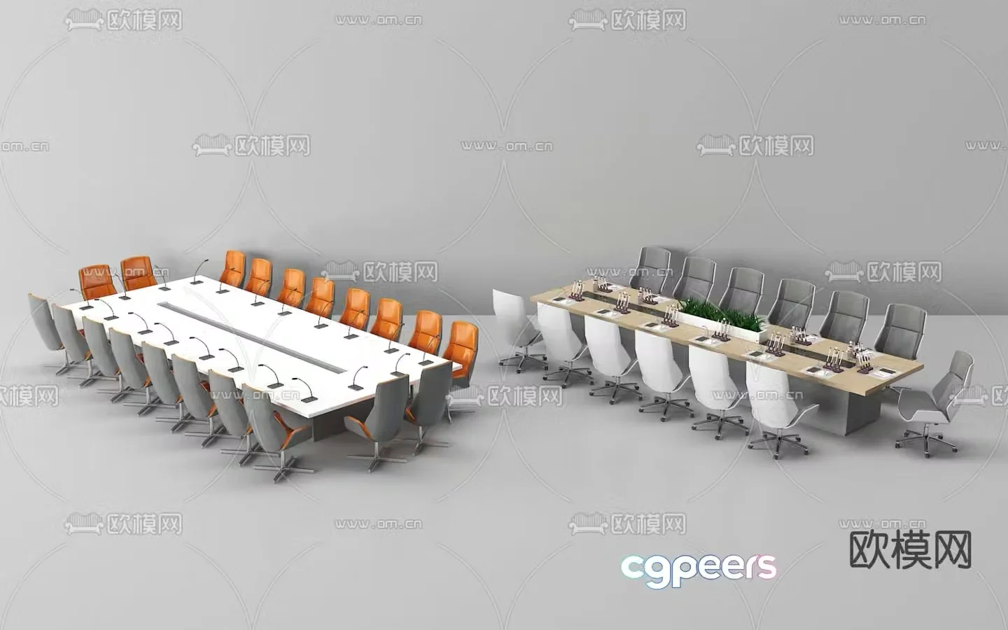 Office desk and chair 3d model