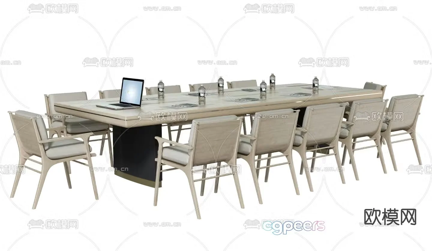 Conference tables and chairs 3d model