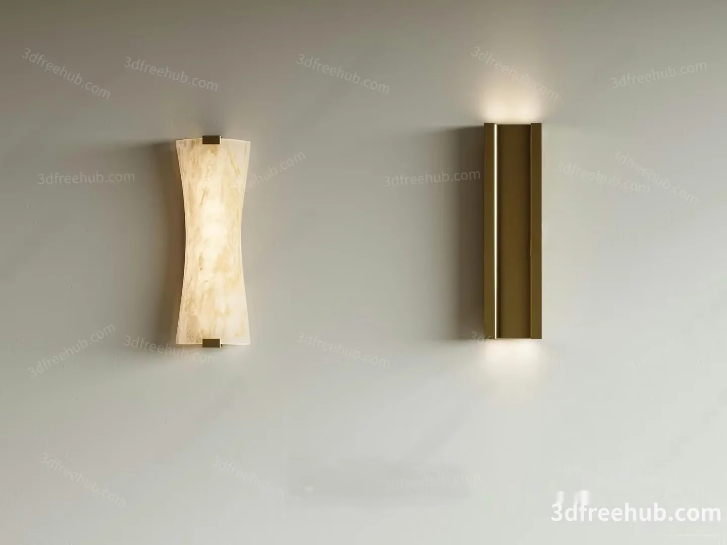 Gold Light Fixture 3D Model – 21210 – VRAY Render
