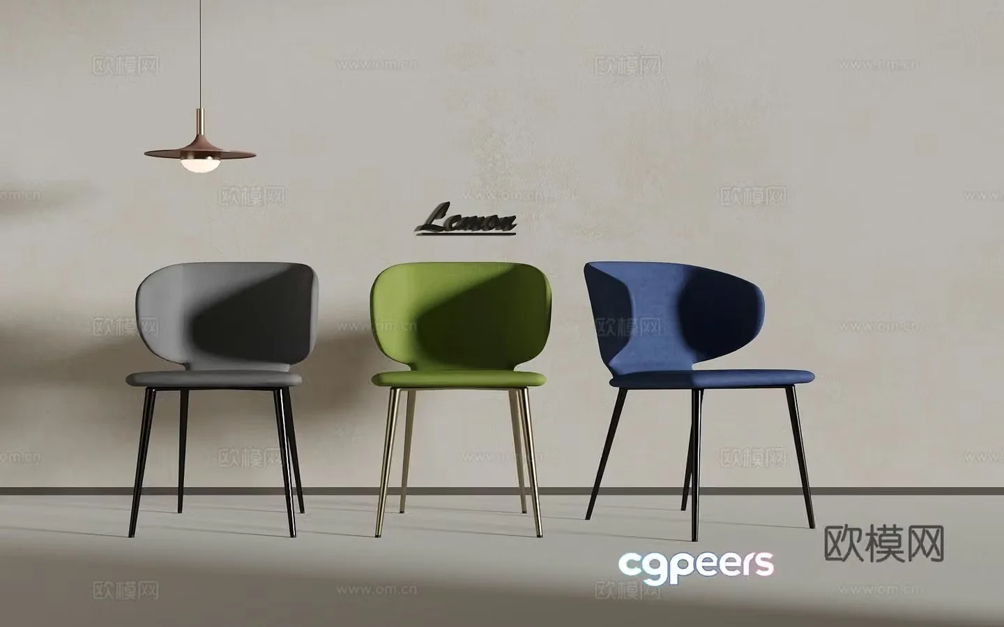 Light luxury seat 3D model