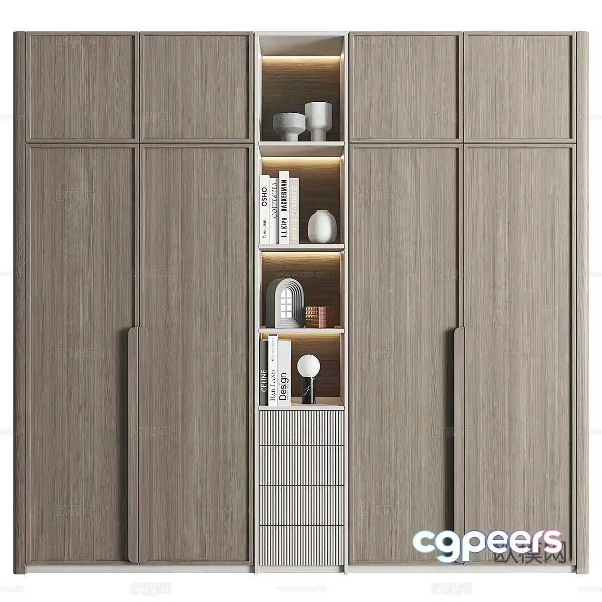 New Chinese style wardrobe 3D model