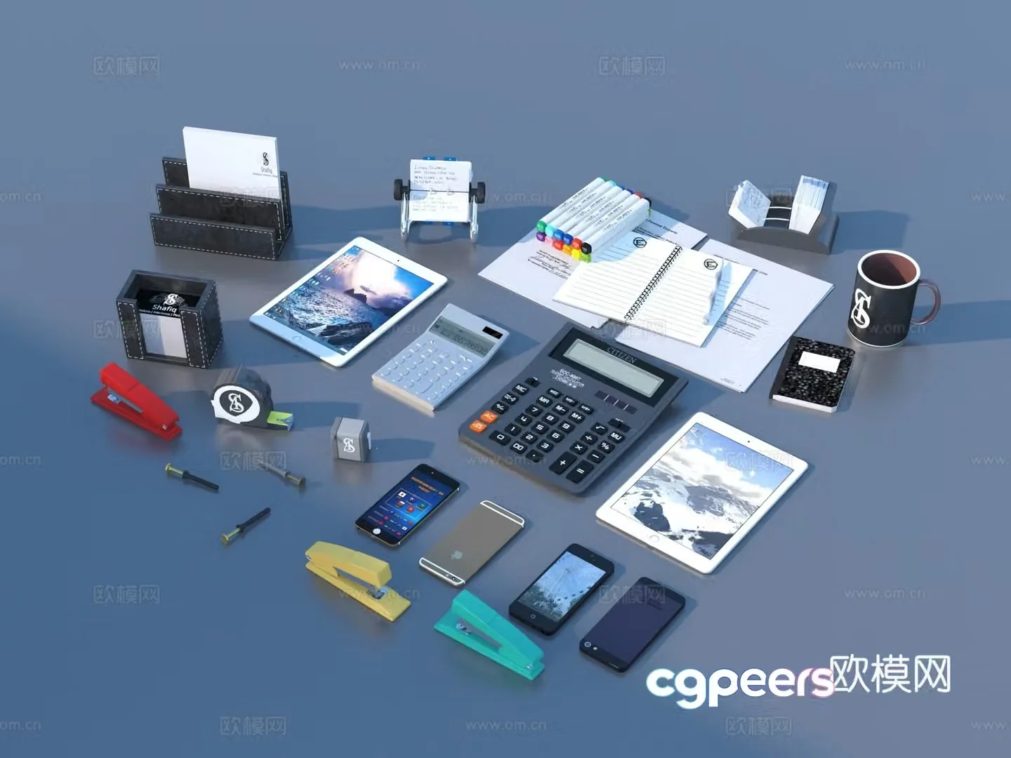 Stationery School supplies Office supplies 3D model