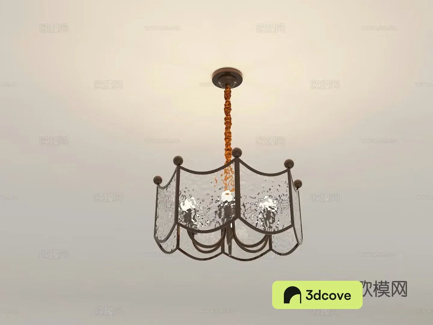 Modern French medieval style chandelier