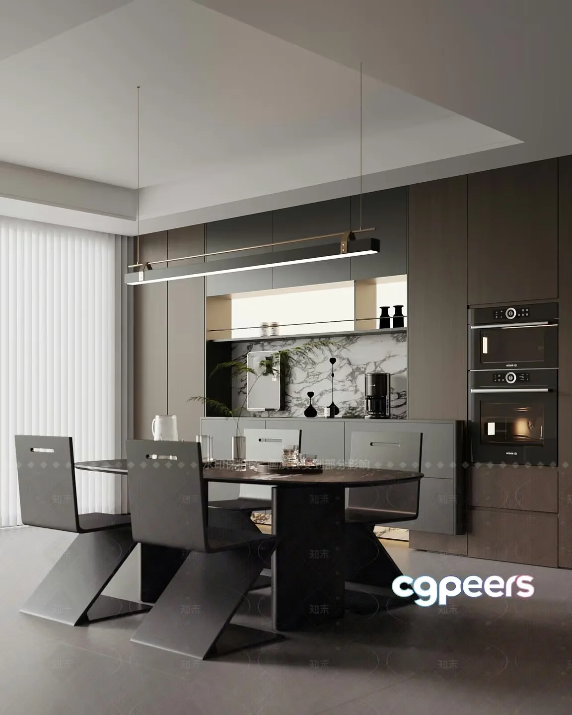 Modern Kitchen 3D Model – 19178 – VRAY Render