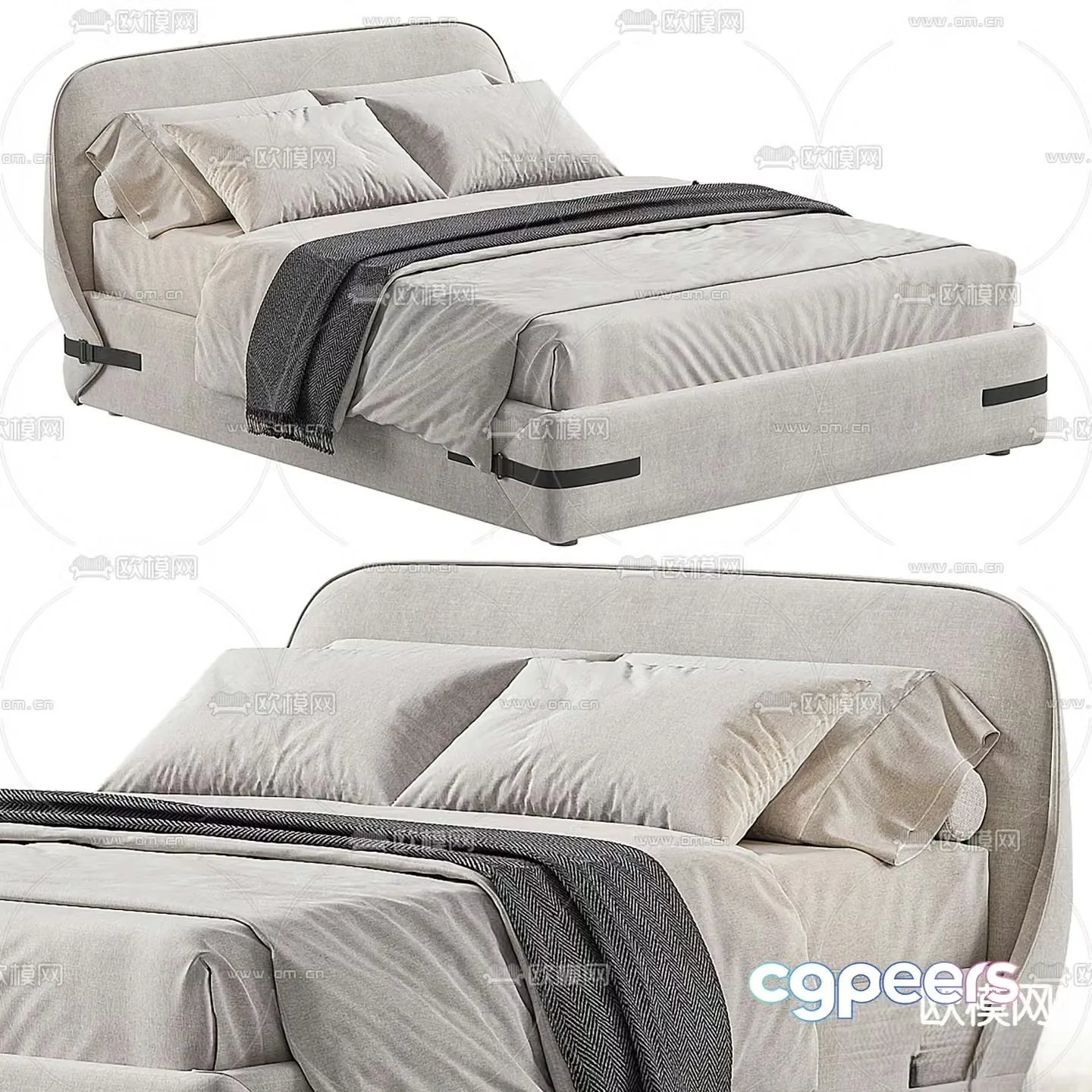 Novamo double bed 3d model