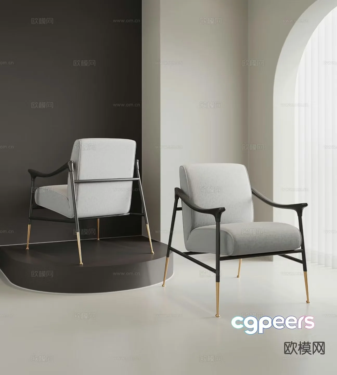 Modern chair leisure chair 3d model