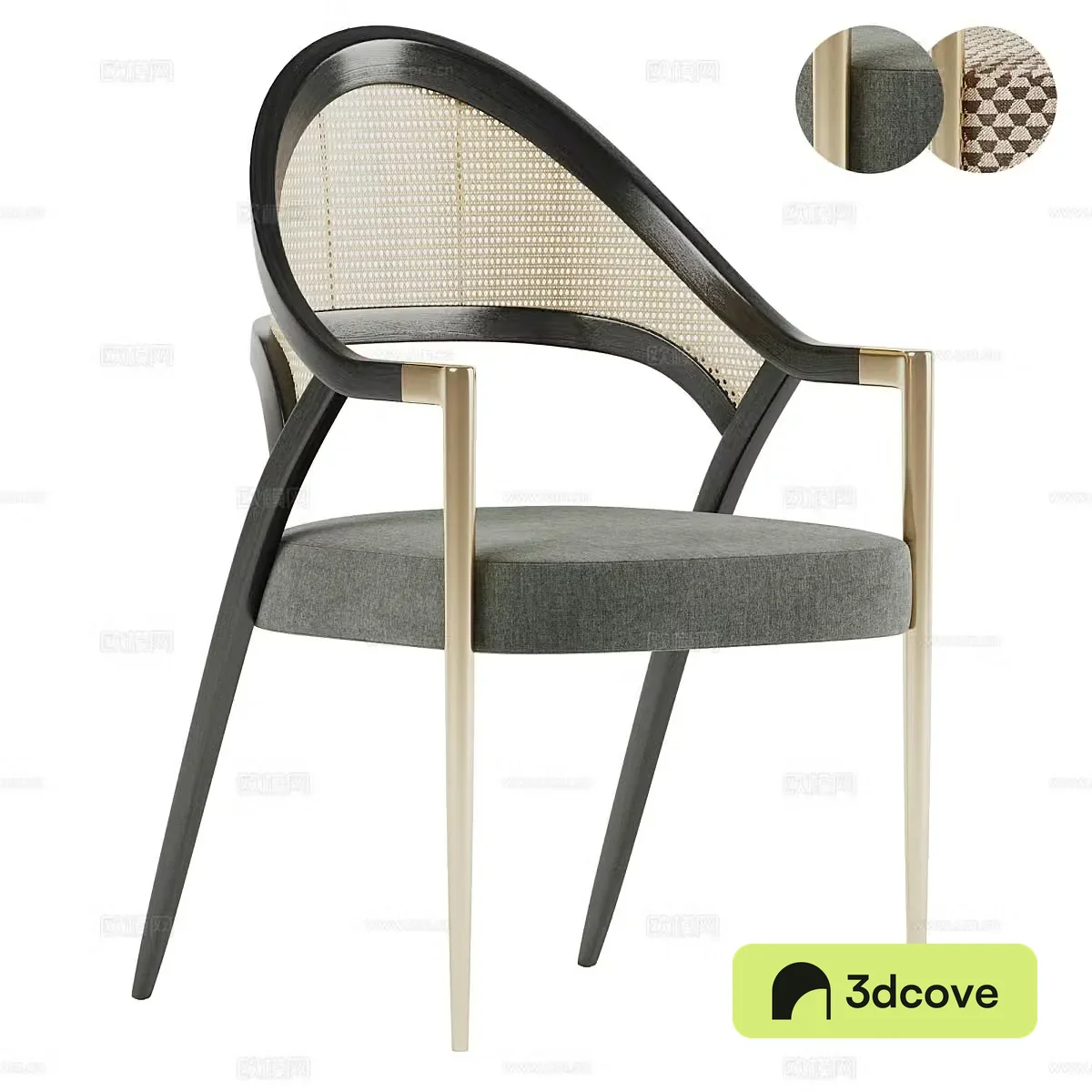 New Chinese style leisure chair rattan chair