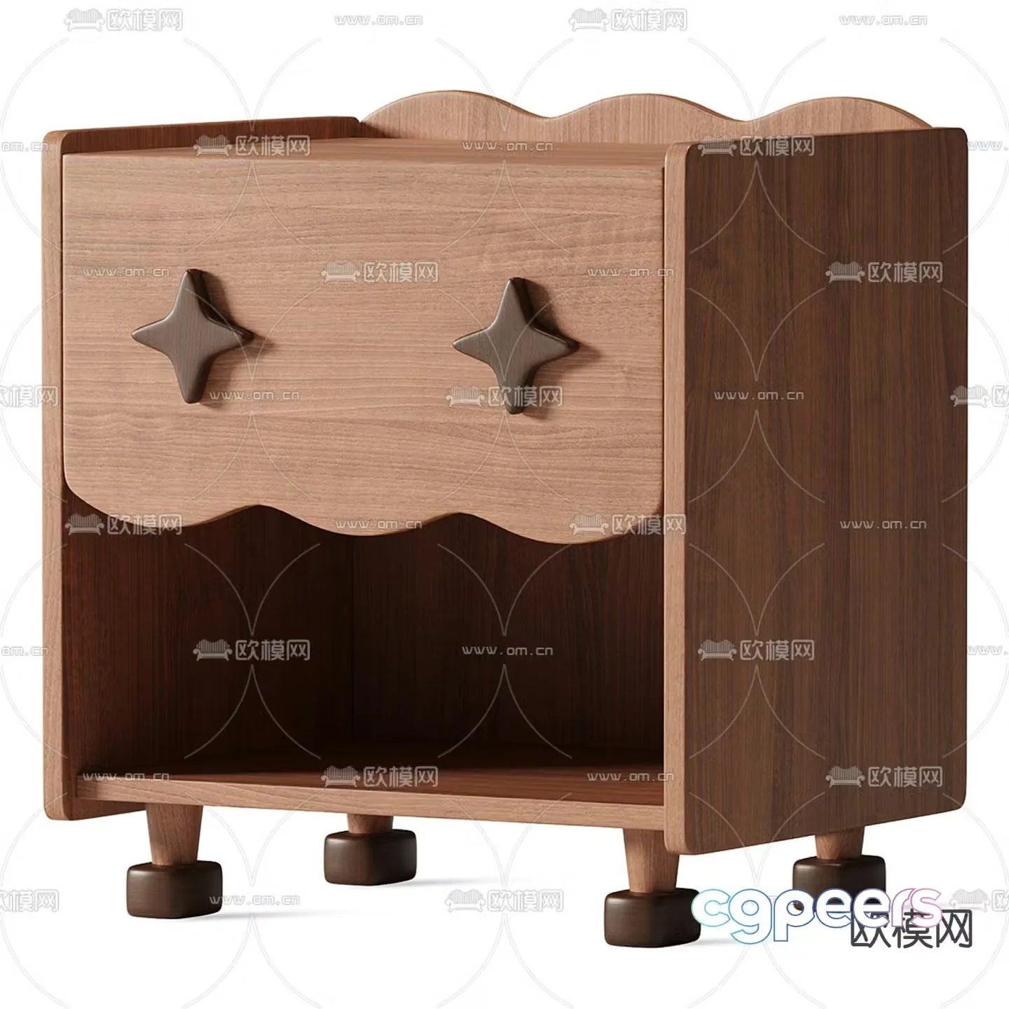 Italy MEZZO children’s bedside table 3d model